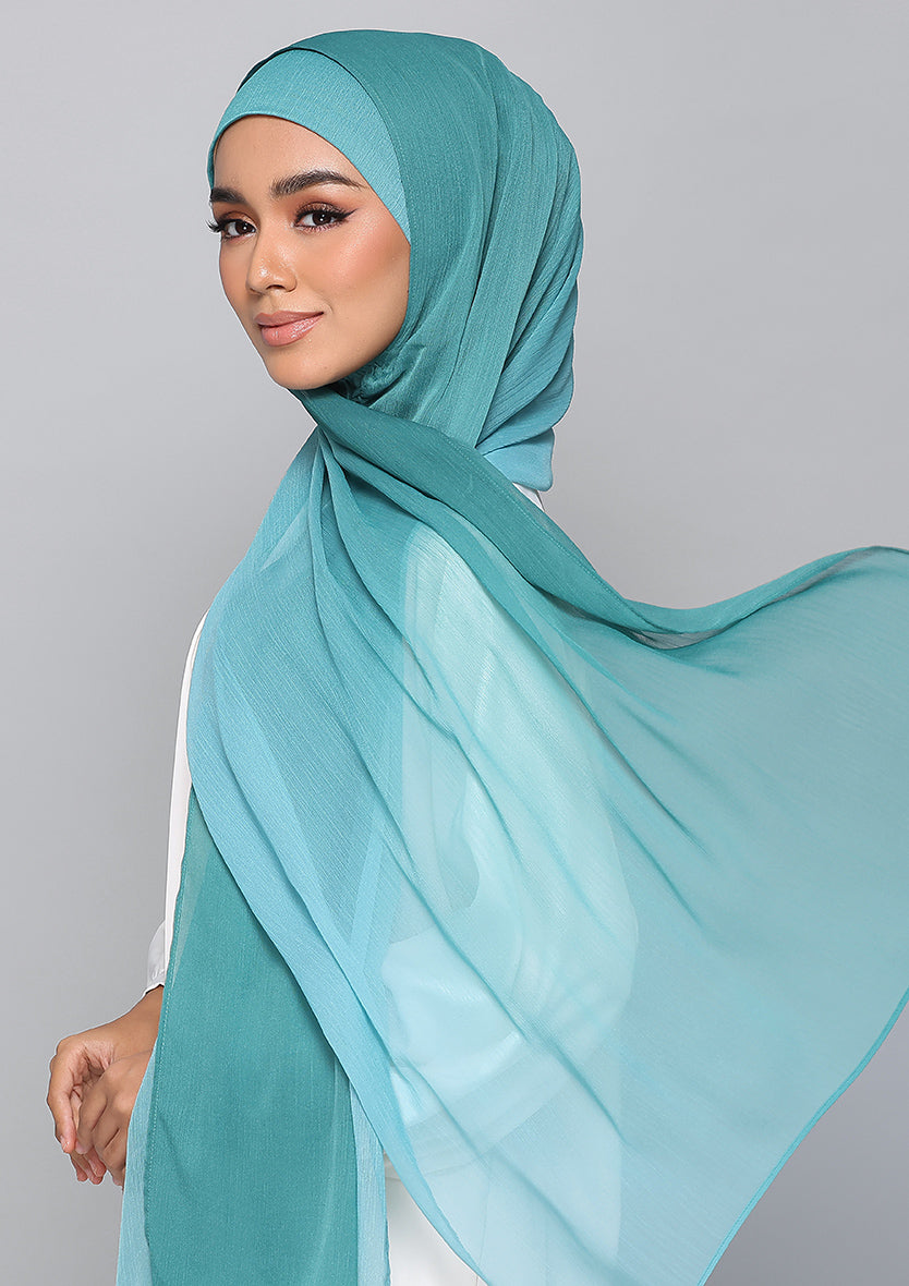 BlueGreen - Instant Hijab With Inner