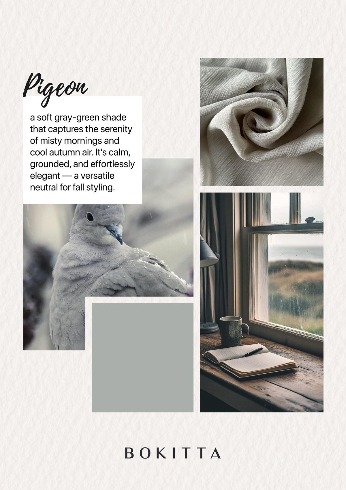 Pigeon - Plain Crinkled Chiffon