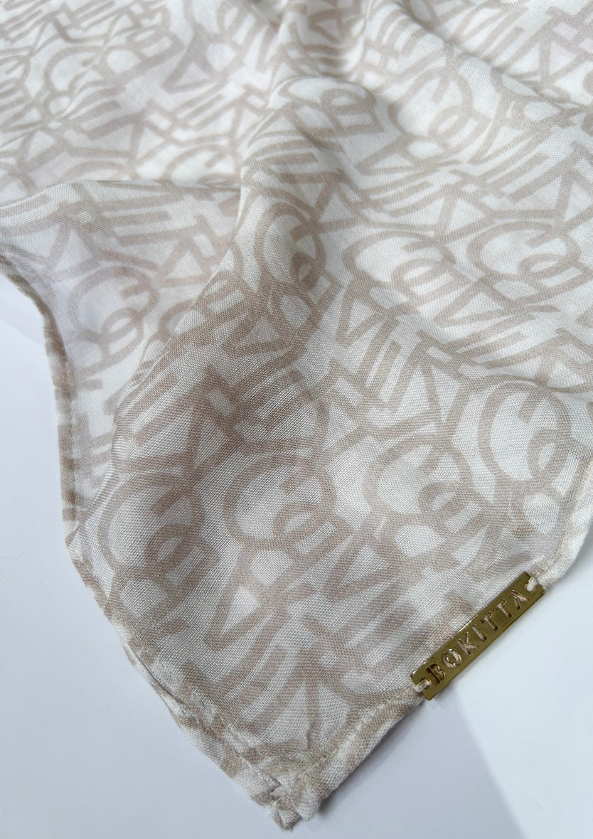 Bokitta Oblique Stone - Instant Modal Woven