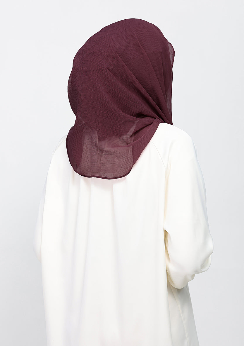 Fig - Plain Crinkled Chiffon