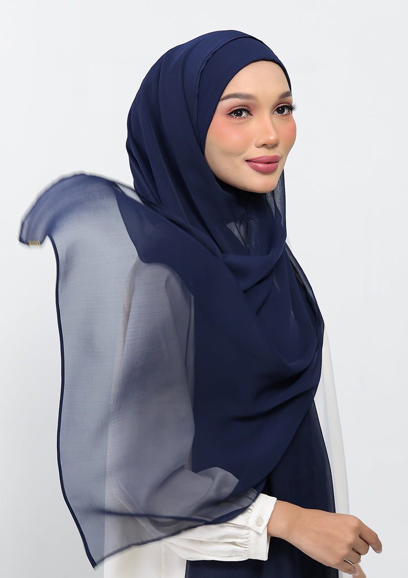 Navy - Instant Hijab with Inner