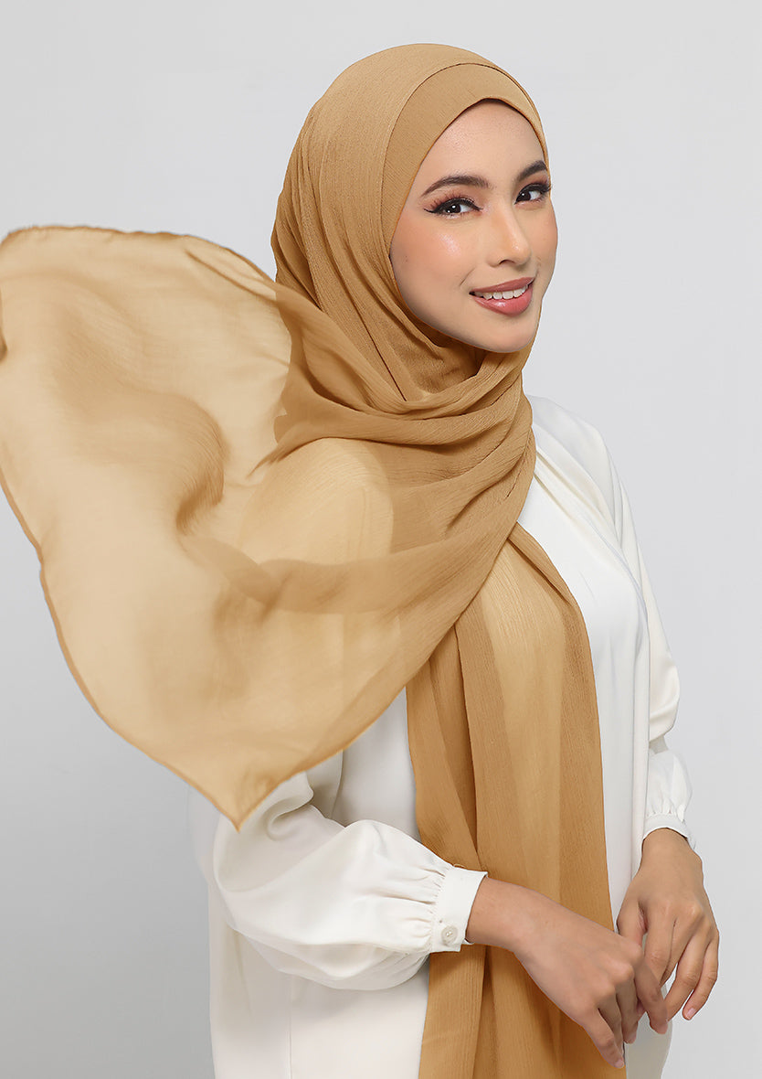 Topaz - Plain Crinkled Chiffon