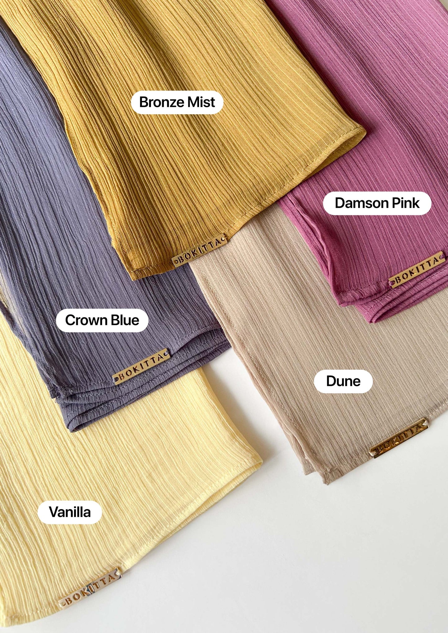 Silver - Plain Crinkled Chiffon