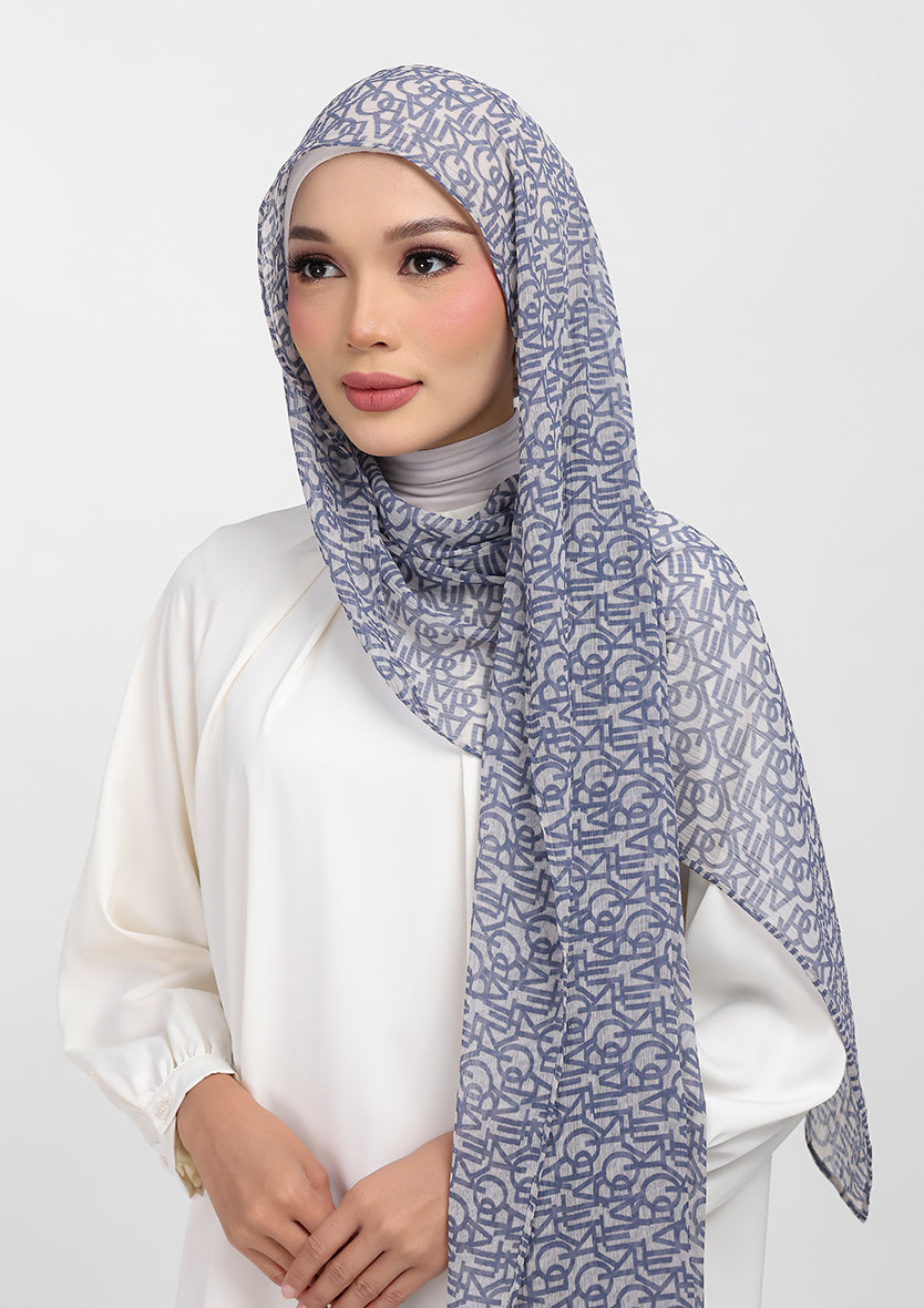 Bokitta Oblique Denim - Shawl With Inner