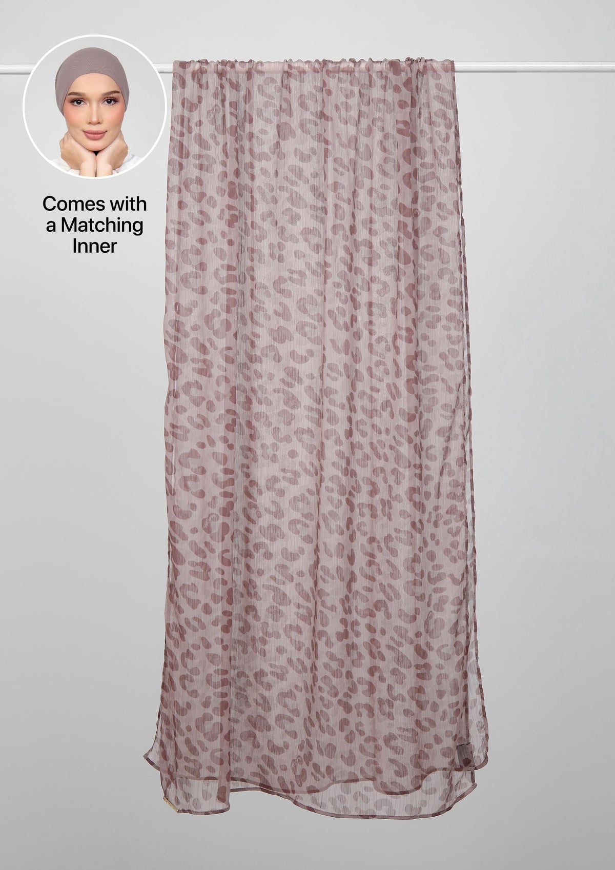 Muted Leopard - Shawl With Inner