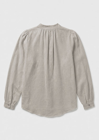 Capri Wrap Blouse - Mushroom