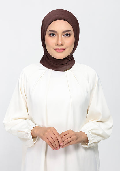 Chocolate - Plain Crinkled Chiffon