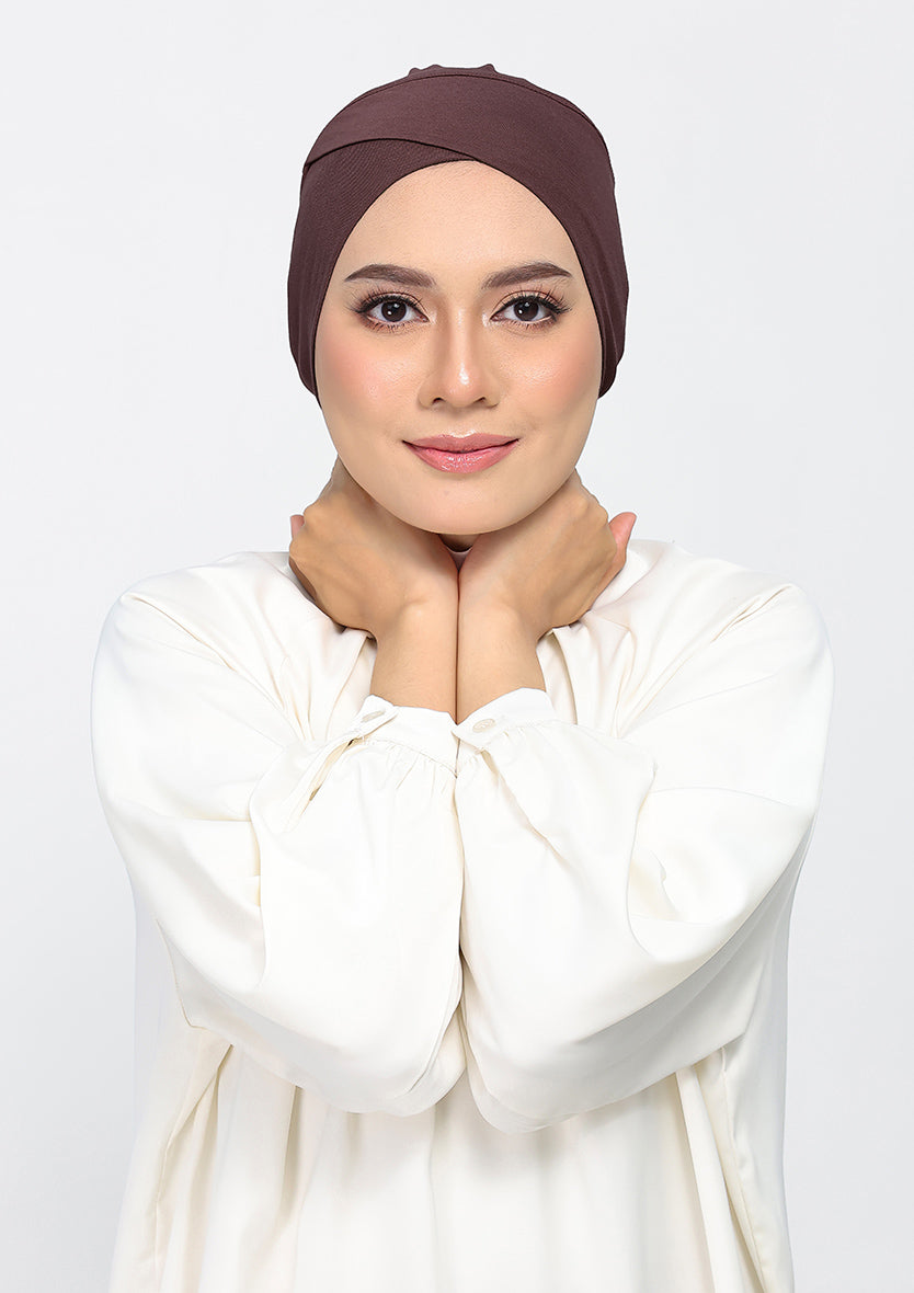 Chocolate - Plain Crinkled Chiffon