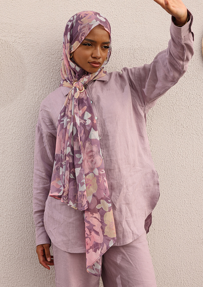 100% Italian Linen Co-ord Set- Lilac