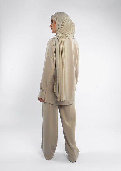 Women’s Modest Two-Piece Soft-Touch Modal Lounge Set – Relaxed Fit – Purple