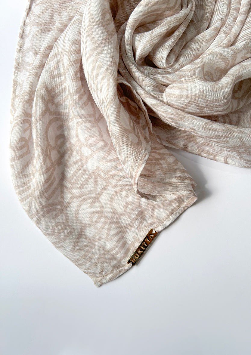 Bokitta Oblique Stone - Instant Modal Woven