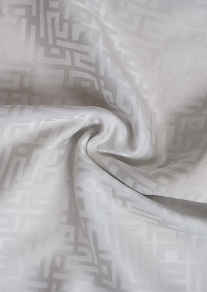 Monogram Gray-Women prayer set-Plain Jacquard Satin