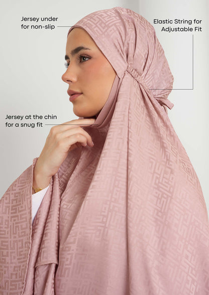 Monogram Woodrose-Women prayer set-Plain Jacquard Satin