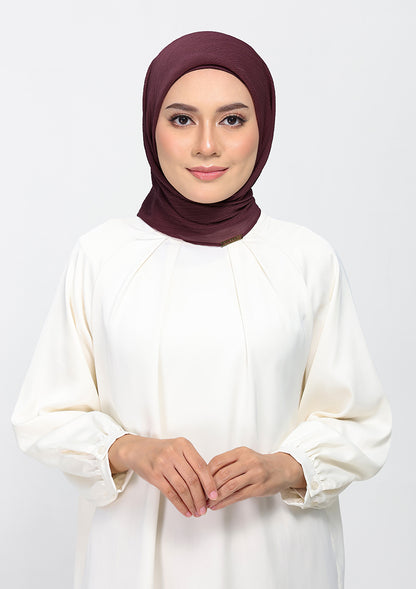 Fig - Plain Crinkled Chiffon
