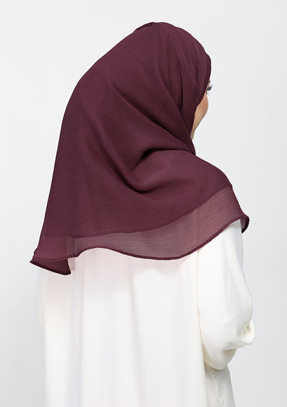 Fig - Plain Crinkled Chiffon