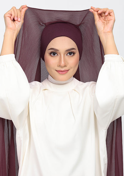 Fig - Plain Crinkled Chiffon