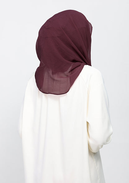 Fig - Plain Crinkled Chiffon