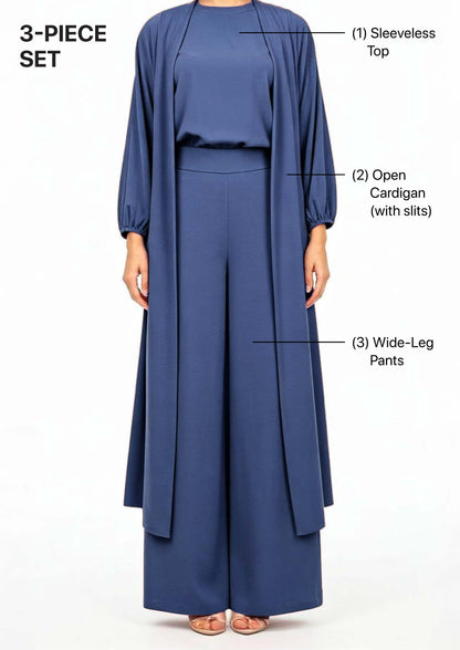 Denim - Haya 3 Piece Co-ord Set