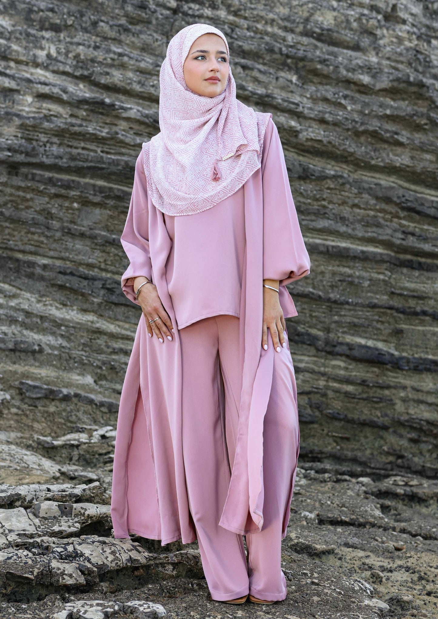 Pink -Haya 3 Piece Co-ord Set