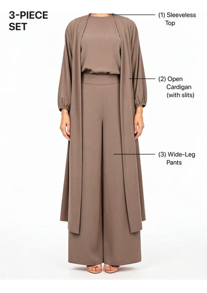 Greige - Haya 3 Piece Co-ord Set
