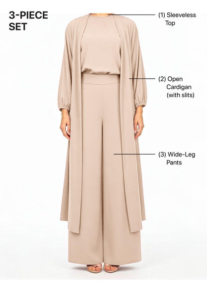 Stone - Haya 3 Piece Co-ord Set