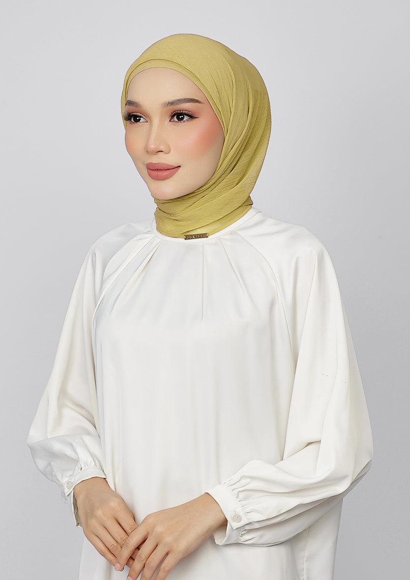 Honey Gold - Plain Crinkled Chiffon