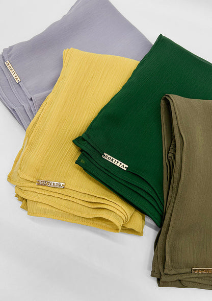 Honey Gold - Plain Crinkled Chiffon