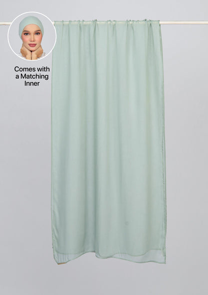 Sage - Modal Woven Shawl Set with Inner
