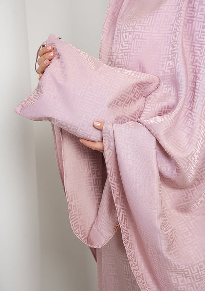 Monogram Lilac-Women prayer set-Plain Jacquard Satin