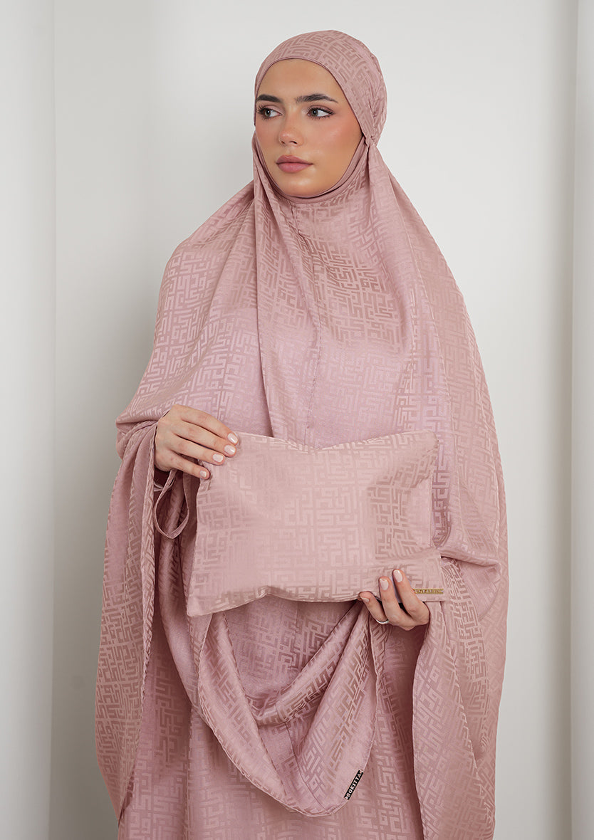 Monogram Woodrose-Women prayer set-Plain Jacquard Satin