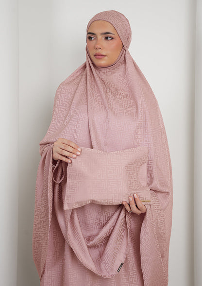 Monogram Woodrose-Women prayer set-Plain Jacquard Satin