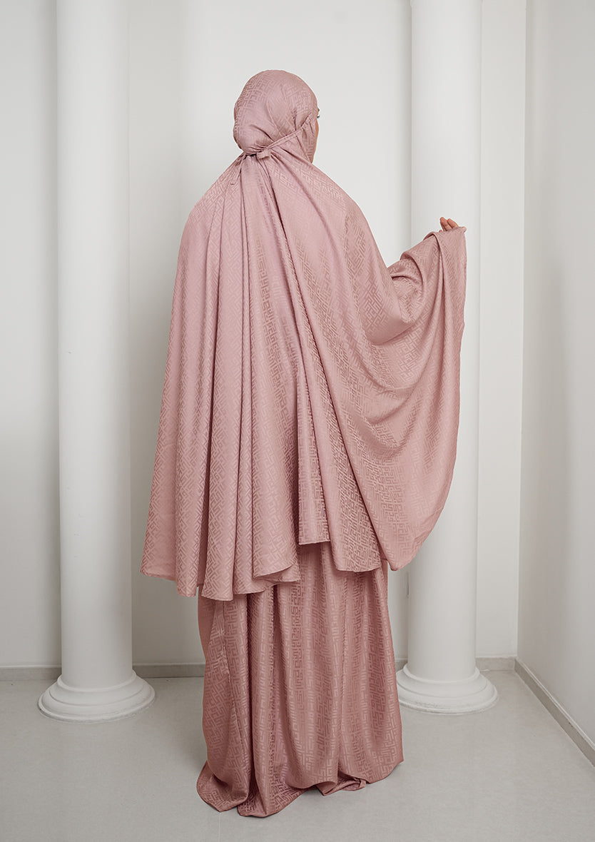 Monogram Woodrose-Women prayer set-Plain Jacquard Satin