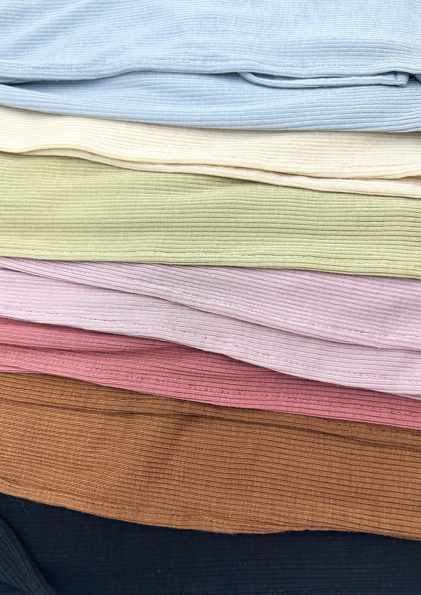 Angora - Ribbed Lenzing MicroModal Jersey Shawl